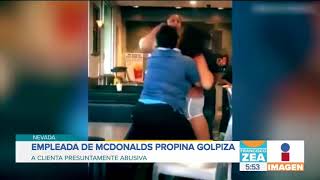 Empleada de McDonalds golpea brutalmente a una mujer | Noticias con Francisco Zea