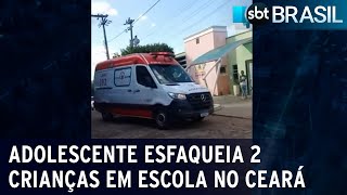 Adolescente esfaqueia 2 crianças em escola no Ceará | SBT Brasil (12/04/23)