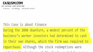 Nypro Inc. (A): The Employee Stock Ownership Plan (ESOP) Case Study Help