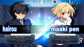 Melty Blood Type Lumina Hairou (Shiki) vs Maaki Pen (Arcueid) MBTL Ranked Match