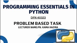PYTHON PBT PRESENTATION