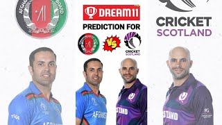 Afghanistan vs Scotland T20WC Dream11 Prediction | AFG vs SCO