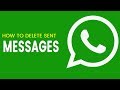 How to delete sent message on Whats App?