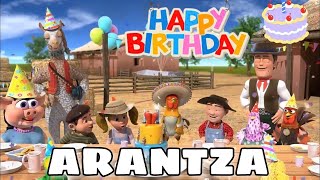 Saludo Feliz cumpleaños para ARANTZA de la GRANJA DE ZENON