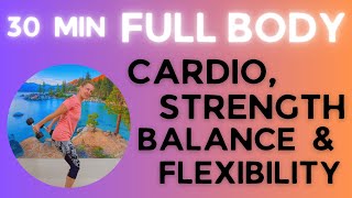 30 Minute FULL BODY CARDIO \u0026 STRENGTH WORKOUT | At Home Workout with Weights