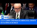 Lula cobra unidade do Mercosul diante de ausência de Milei