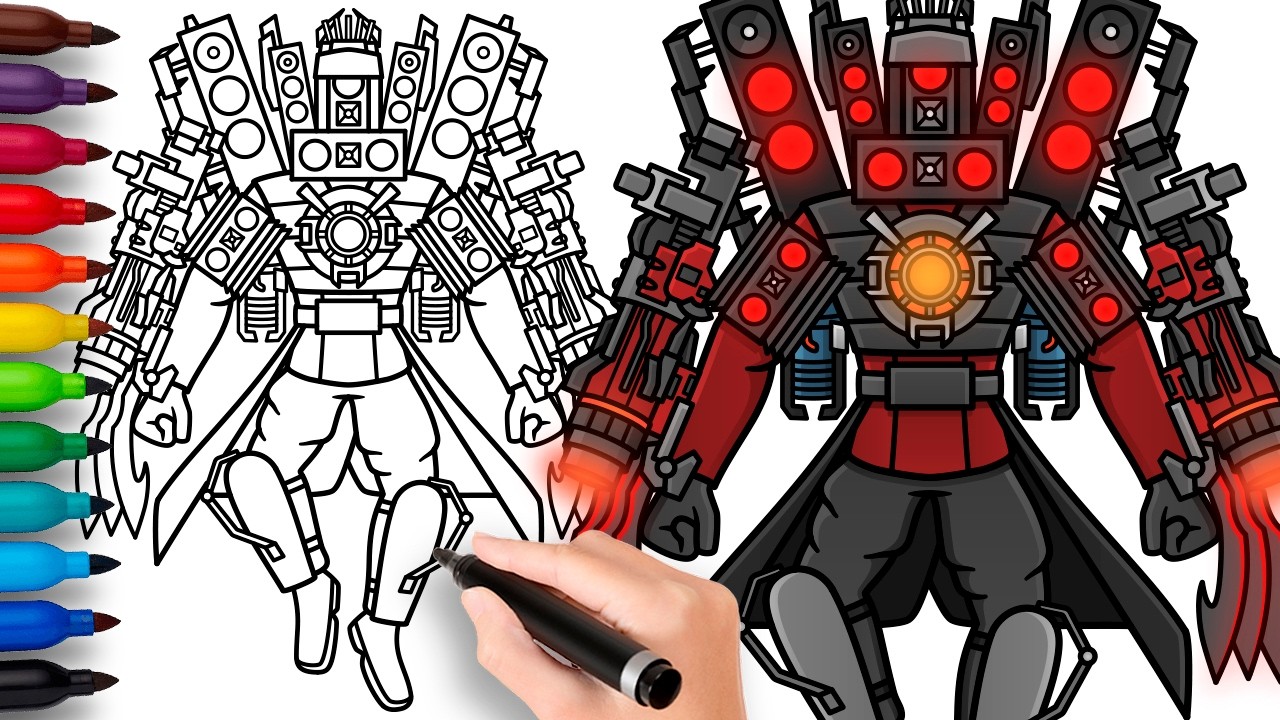 Como Dibujar A New Super Upgraded Titan Speakerman Skibidi Toilet