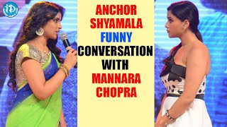 Anchor Shyamala Funny Conversation With Mannara chopra @ Jakkanna Audio Launch || Vamshi Krishna