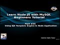 Learn Node JS with MySQL APIs Development Beginners Tutorial | Using EJS Template Engine in Node