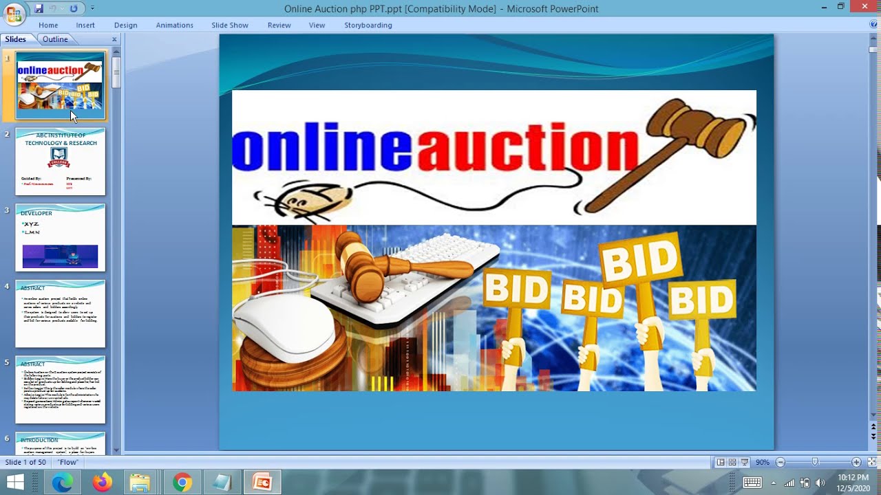 PPT - Online Auction System Project PPT || PHP MYSQL - YouTube