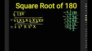Square root of 180