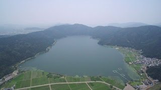 湖北空中散歩　余呉湖（余呉シリーズ第1弾、4K高画質）