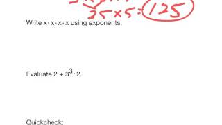 6.EE.1 - Write and evaluate exponents