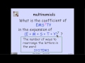 3.4.5 Multinomial Theorem: Video