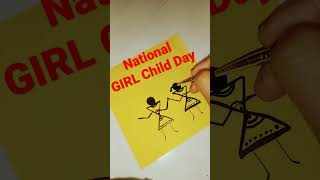 National Girl Child Day #shorts#artandcraft