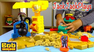 Bob the Builder Construction Site Playset TOY UNBOXING | Digging Play with Sand! | JackJackPlays