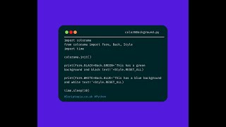 Python colorama - Change text and background color