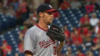 WSH@PHI: Strasburg fans 10, holds Phils to one run