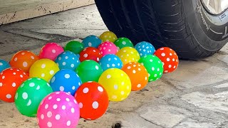 Crushing Crunchy & Soft Things by Car! EXPERIMENT: CAR VS WATERBALLOONS