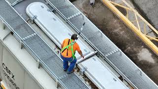 Loading Grain into Railcars, Drone 4K