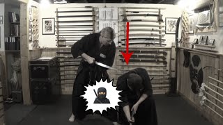 NINJUTSU TRAINING 🥷🏻‼️ Togakure Ryu NINJATO Fighting Techniques: ITTO GIRI ✅ #Shorts