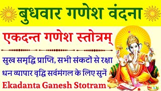 बुधवार गणेश वंदना||श्री एकदन्त गणेश स्तोत्रम्||Ekadanta Ganesh Stotram||नित्य सुनें ५ पाठ