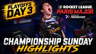 RLCS 2026 PARIS MAJOR | PLAYOFFS DAY 3 | CHAMPIONSHIP SUNDAY HIGHLIGHTS!