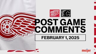 Dominik Shine, Cam Talbot, Todd McLellan Post Game @ CGY | Feb 1, 2025