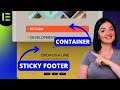 STICKY FOOTER REAVEAL ON SCROLL - Elementor Wordpress Tutorial Flex Container