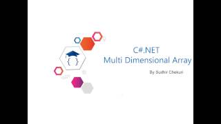 C# NET Tutorial - 9 - Multi dimensional array