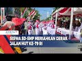 Siswa SD-SMP Meriahkan Gerak Jalan HUT Ke-79 RI