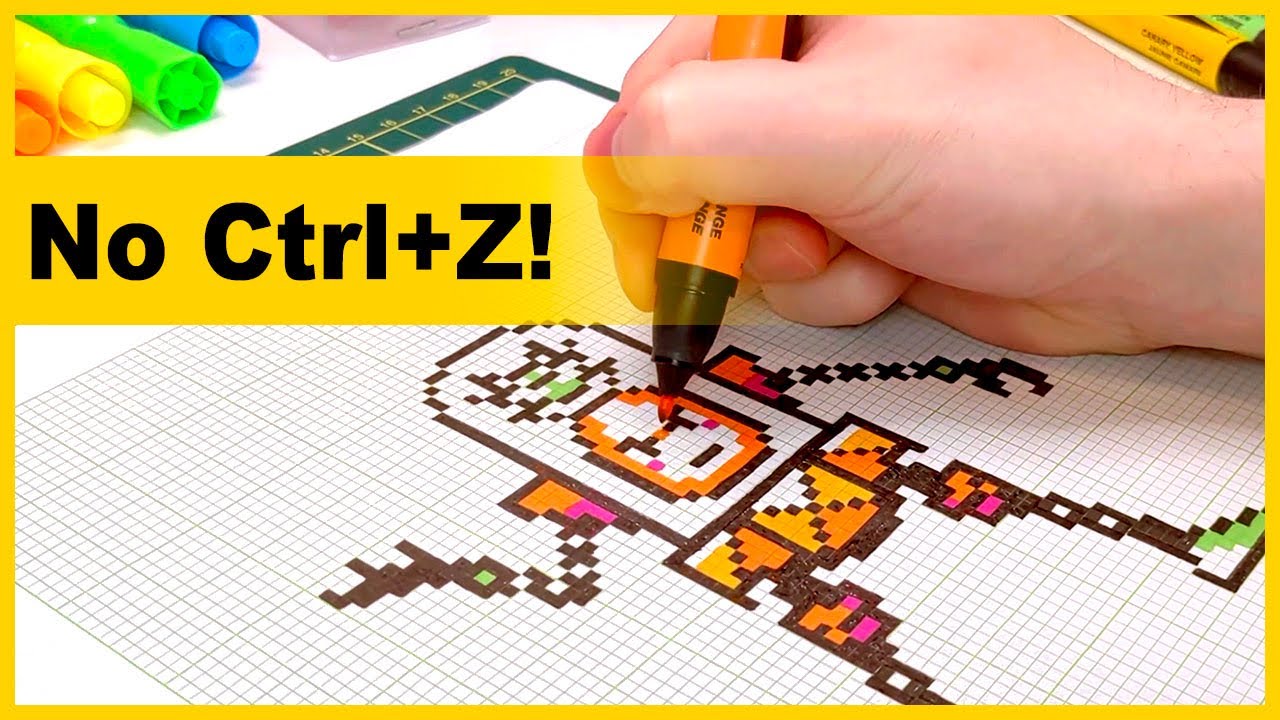 Making Pixel Art On Graph Paper! - YouTube