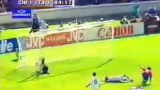 Mundial Francia 98   Chile 2   1 gol marcelo salas a Italia relato pedro carcuro de tvn