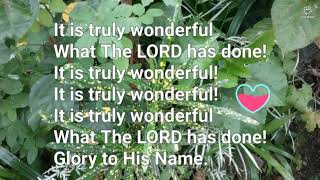 Song : It is truly wonderful what The LORD has done !