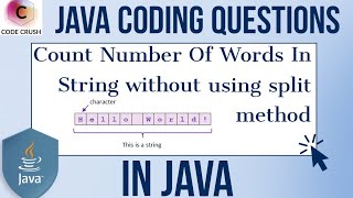 Java Program To Count Number Of Words Present In String | charAt Method In Java | Java Coding