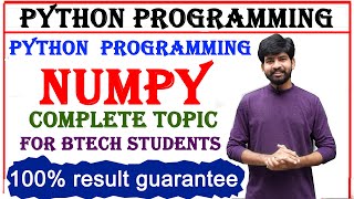 numpy full topic in python programming | numpy library | numerical python