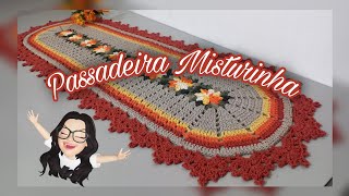 Passadeira em Crochê Misturinha 1,30m Fácil e Econômico / Dicas de como fazer Maior ou Menor 😀🪡🧶