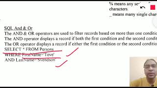 SQL TUTORIAL 5 | INSERT SELECT WHERE ORDER BY AND CONDITIONAL OPERATORS