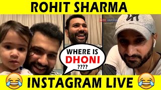 Rohit Sharma LIVE Instagram Chat with Harbahajan Singh |  Full Video | MS Dhoni