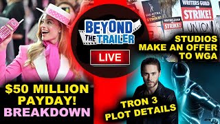 Margot Robbie $50 Million Barbie Payday EXPLAINED, Tron 3 Ares Plot Details, WGA Strike 2023 Deal?