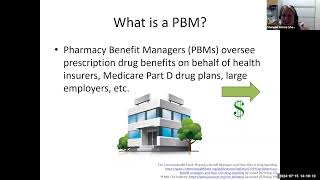 Introduction to Pharmacy Benefit Managers (PBM), with Dr. Shannon Rotolo