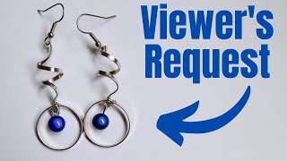 DIY Flat Wire Spiral Earrings Tutorial // Viewer's Choice