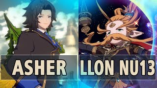 GBVSR:🔥Asher (Lancelot Knight's Finery) Vs EGO|LLon_Nu13 (Anre)🔥| High Level Gameplay.