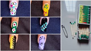 Top 6+ Easy Nail Art Designs With household items || Nailart at home #nailart