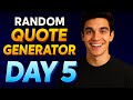 HTML CSS Projects For Beginners | JavaScript Tutorial | HTML CSS Tutorial | Random Quote Generator