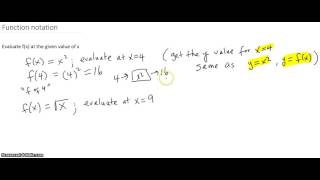 Function notation - Evaluate f(x) at given values