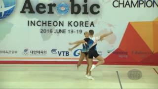 Hungary 2 (HUN) - 2016 Aerobic Worlds, Incheon (KOR) - Qualifications Mixed Pair