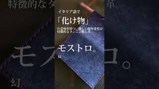 「化け物」の意味を持つ名を冠されたタンニン鞣し革で作った名刺入れです。オーダーありがとうございました。