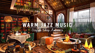 Warm Jazz Music for Work,Study,Focus ☕ Relaxing Instrumental Jazz Music & Cozy Coffee Shop Ambience