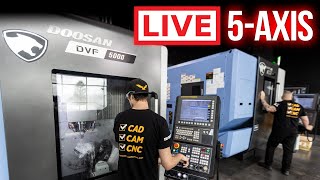 LIVE 5 AXIS CNC MACHINING | CRAZY Deals at BOOMBASTIC!!!